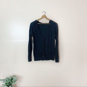 [MOTH] XS Anthropologie Gray Button Down Cardigan Sweater